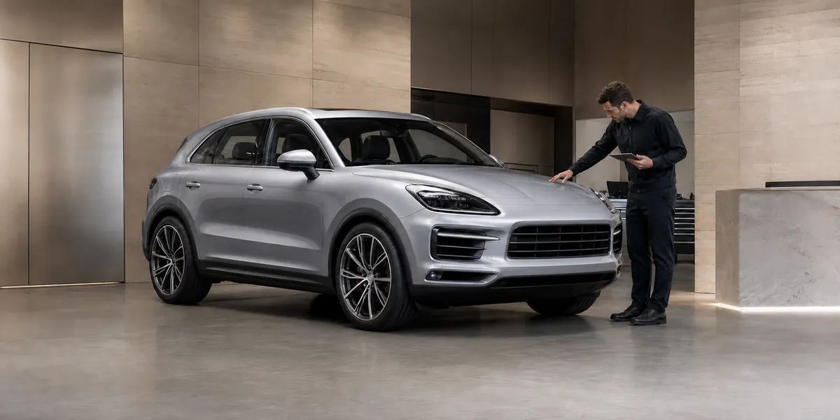 Şaşmaz Porsche Servisi için Kapsam Teyidi için araç kabul ve servis ön değerlendirme görseli