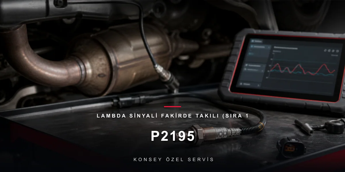 P2195 Arıza Kodu: Lambda Sinyali Fakirde Takılı (Sıra 1 Sensör 1) için Konsey Özel Servis görseli