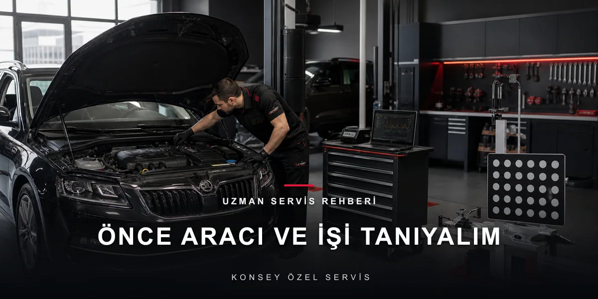 Markanız listede yoksa önce aracı ve yapılacak işi tanıyalım — Konsey Özel Servis görseli